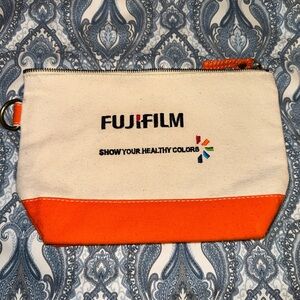 Fujifilm Canvas Pouch with Orange and Blue Accents